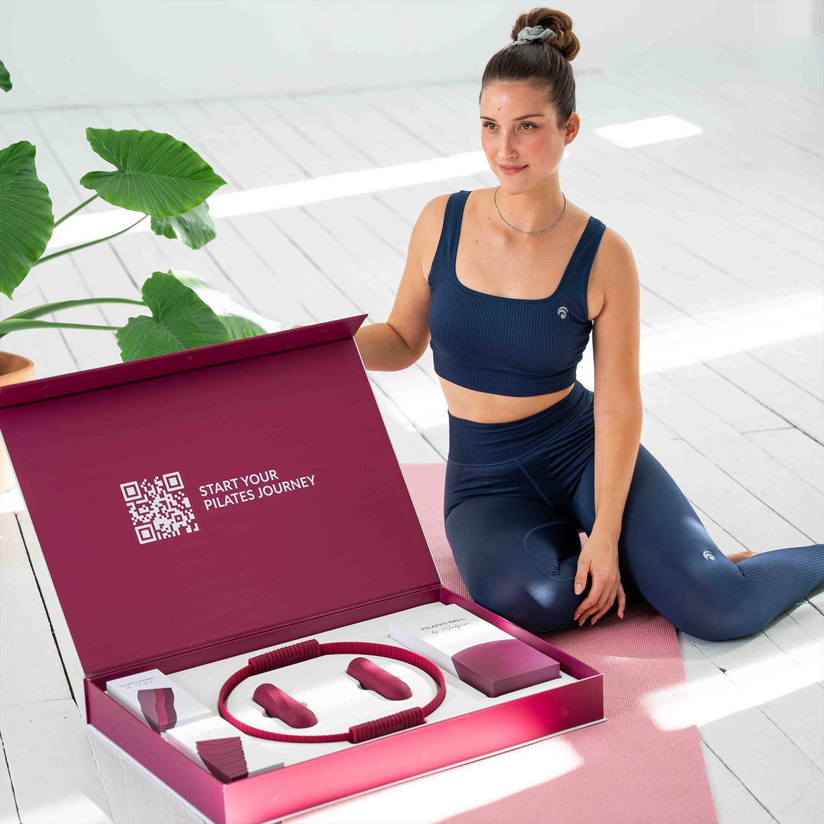 Pilates Komplett-Set Premium - mit Geschenkbox - Sky Blue PLUS Set: mit Pilatesmatte - Sportgerät von NEOLYMP | Fitnessequipment und Sportartikel