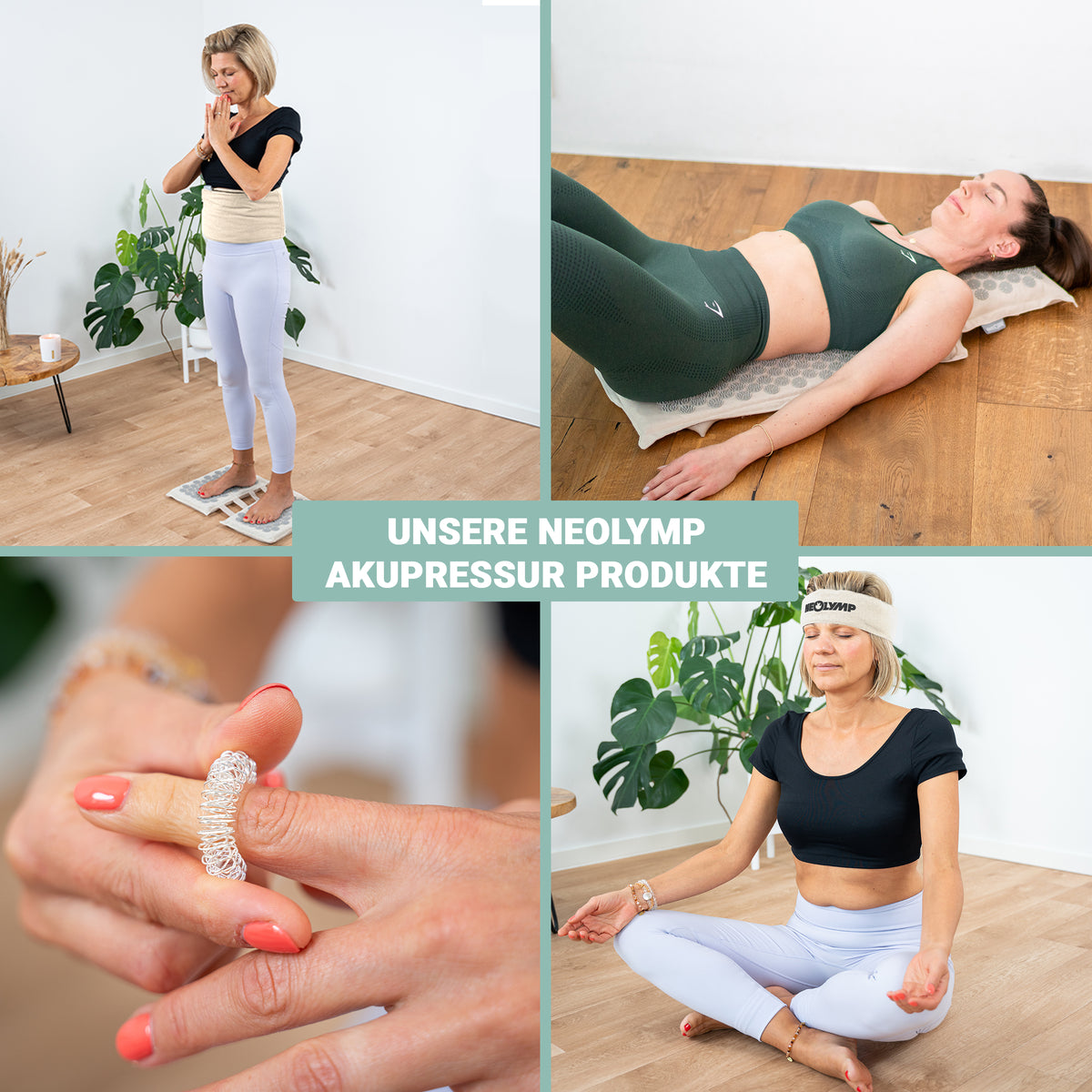 Akupressur Stirnband – Beige-Grau (B‑Ware) - - Outlet von NEOLYMP | Fitnessequipment und Sportartikel