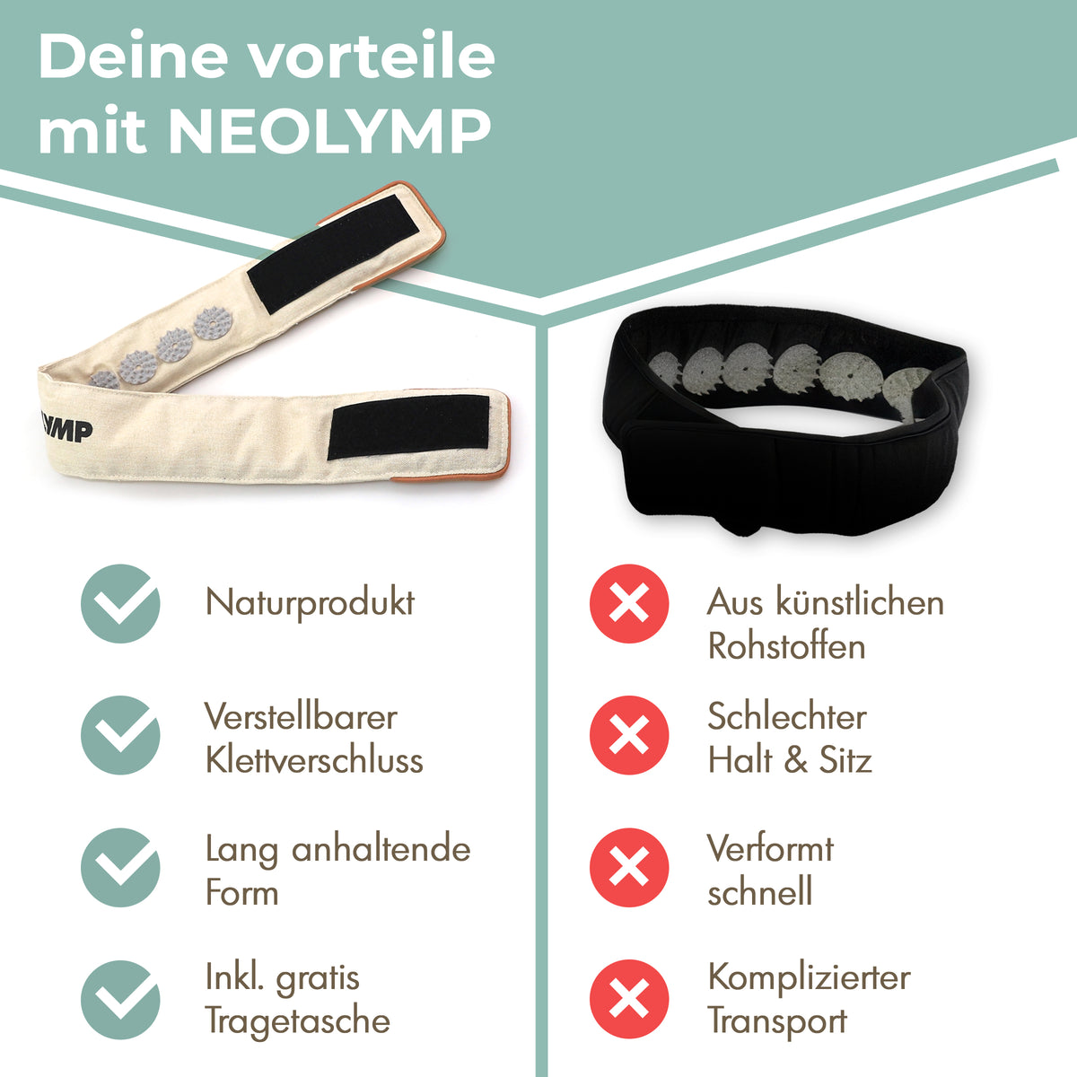 Akupressur Stirnband – Beige-Grau (B‑Ware) - - Outlet von NEOLYMP | Fitnessequipment und Sportartikel