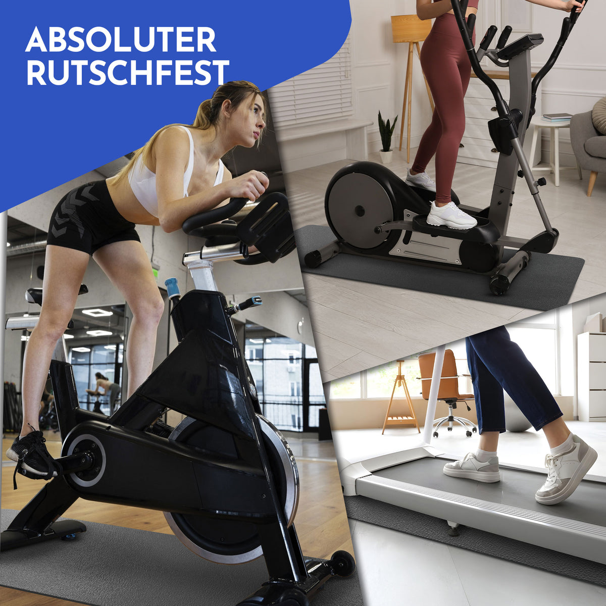 Bodenschutzmatte für Fitnessgeräte und Laufband – 120 x 60 cm / 8mm (B‑Ware) - - Outlet von NEOLYMP | Fitnessequipment und Sportartikel