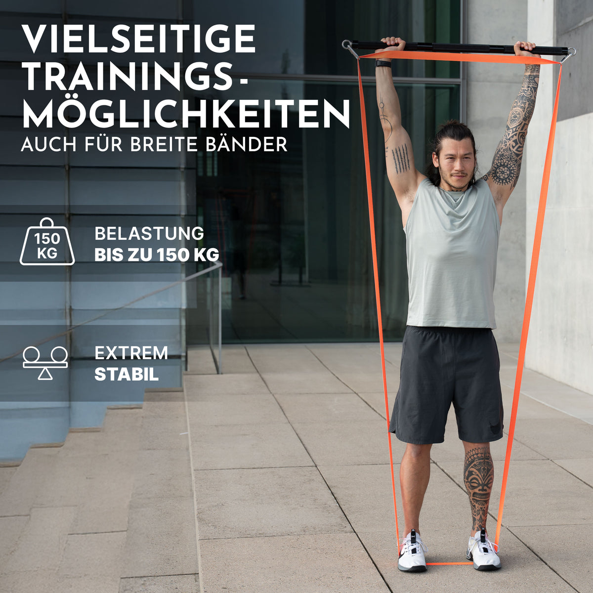 Bänderstange für Fitnessbänder - inkl. Karabiner - - Zubehör von NEOLYMP | Fitnessequipment und Sportartikel