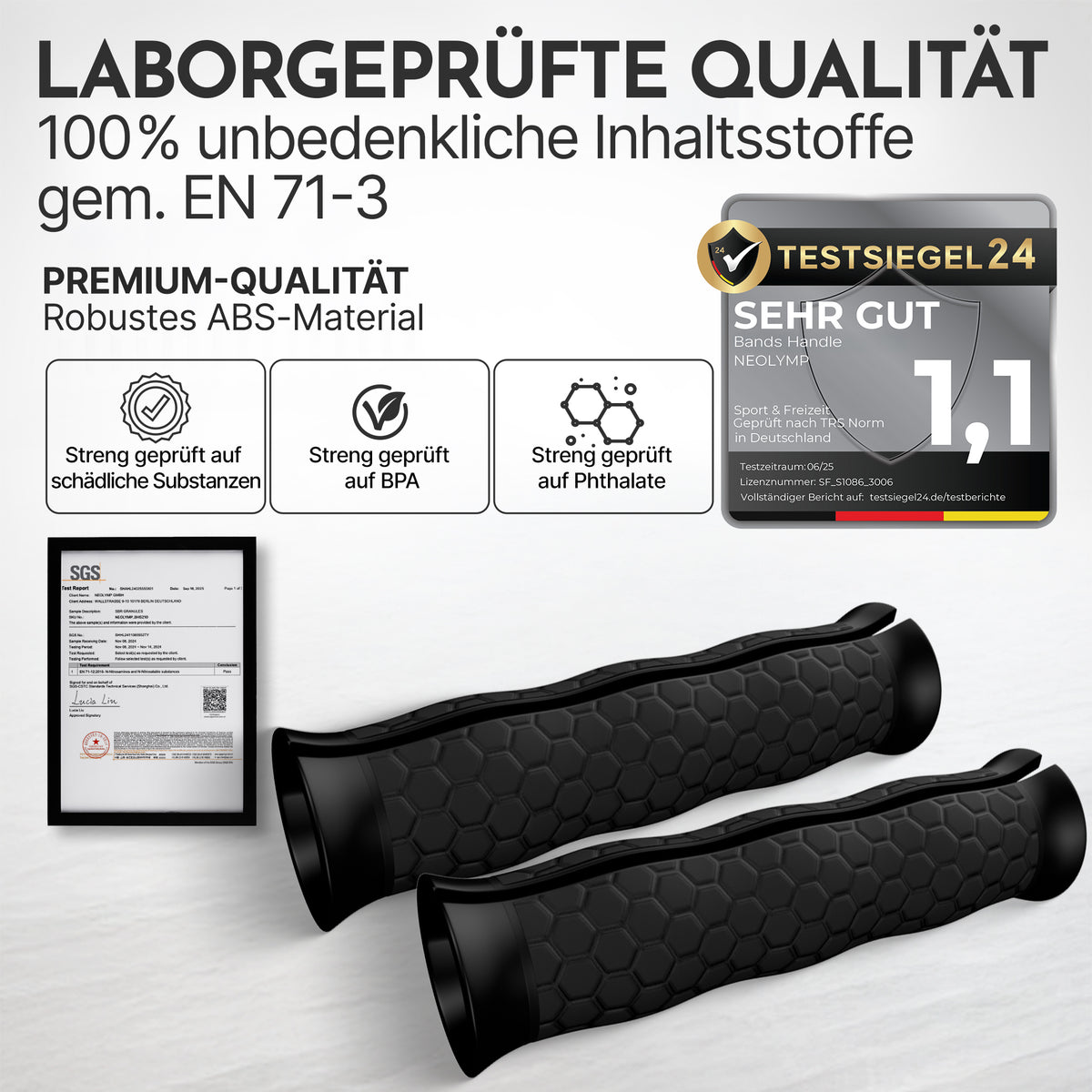 Griffe für Fitnessbänder (band handle) - (B‑Ware) - - Outlet von NEOLYMP | Fitnessequipment und Sportartikel
