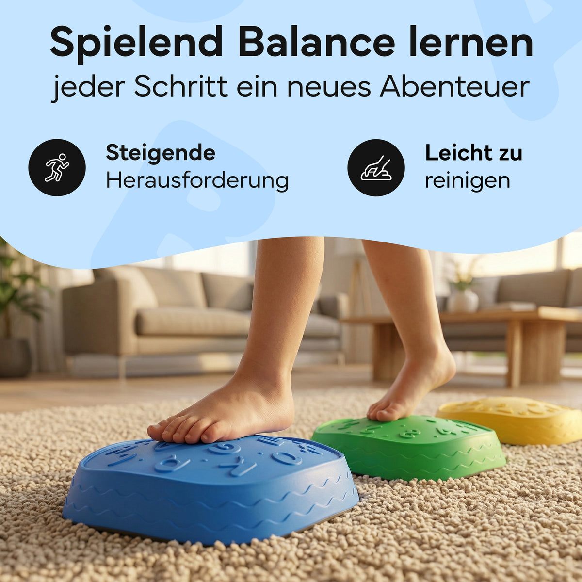 Balanciersteine für Kinder, 5er-Set stapelbar - - von NEOLYMP | Fitnessequipment und Sportartikel