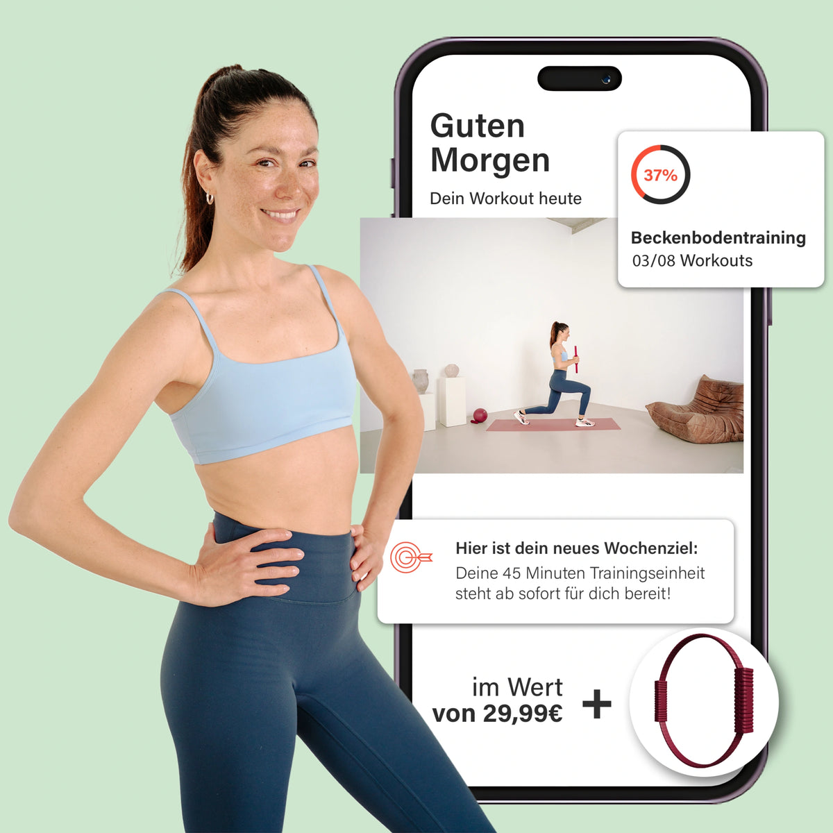 Onlinekurs: Funktionelles Ganzkörper- und Beckenbodentraining (Kraft) - - Präventionskurse von NEOLYMP | Fitnessequipment und Sportartikel