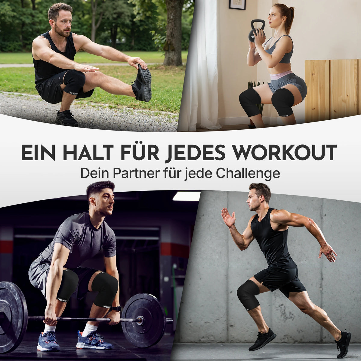 Kniebandagen - 2er Set, Größe S - XL – Größe: L (36-40 cm) | B-Ware - - Outlet von NEOLYMP | Fitnessequipment und Sportartikel
