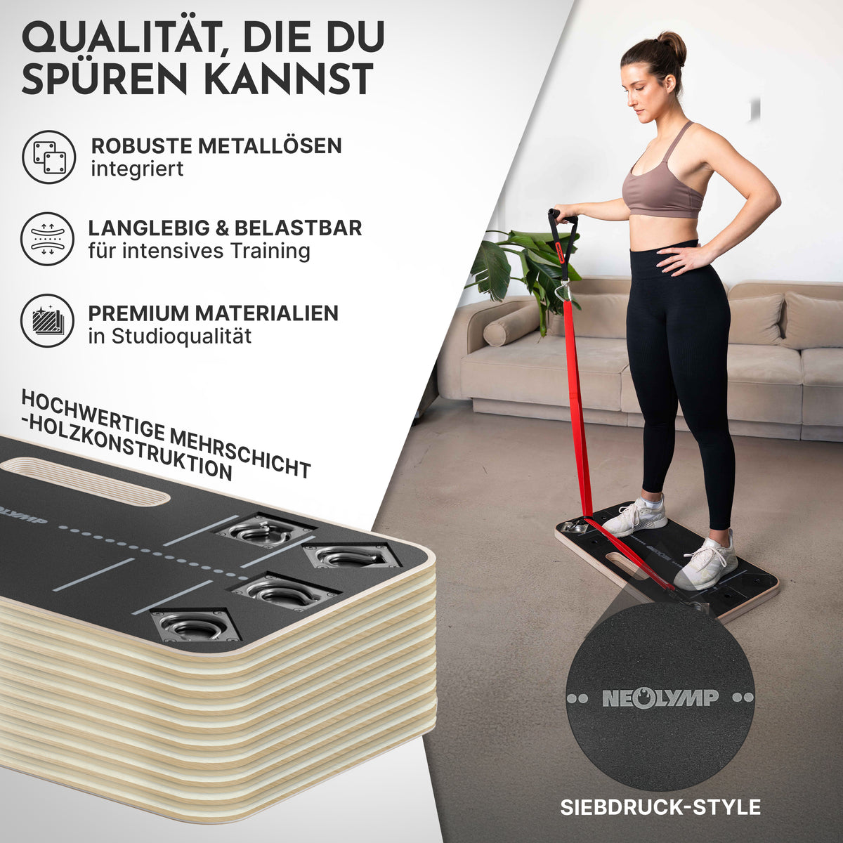 Bänderplattform - Bands Board für Fitnessbänder-Training (B‑Ware) - - Outlet von NEOLYMP | Fitnessequipment und Sportartikel
