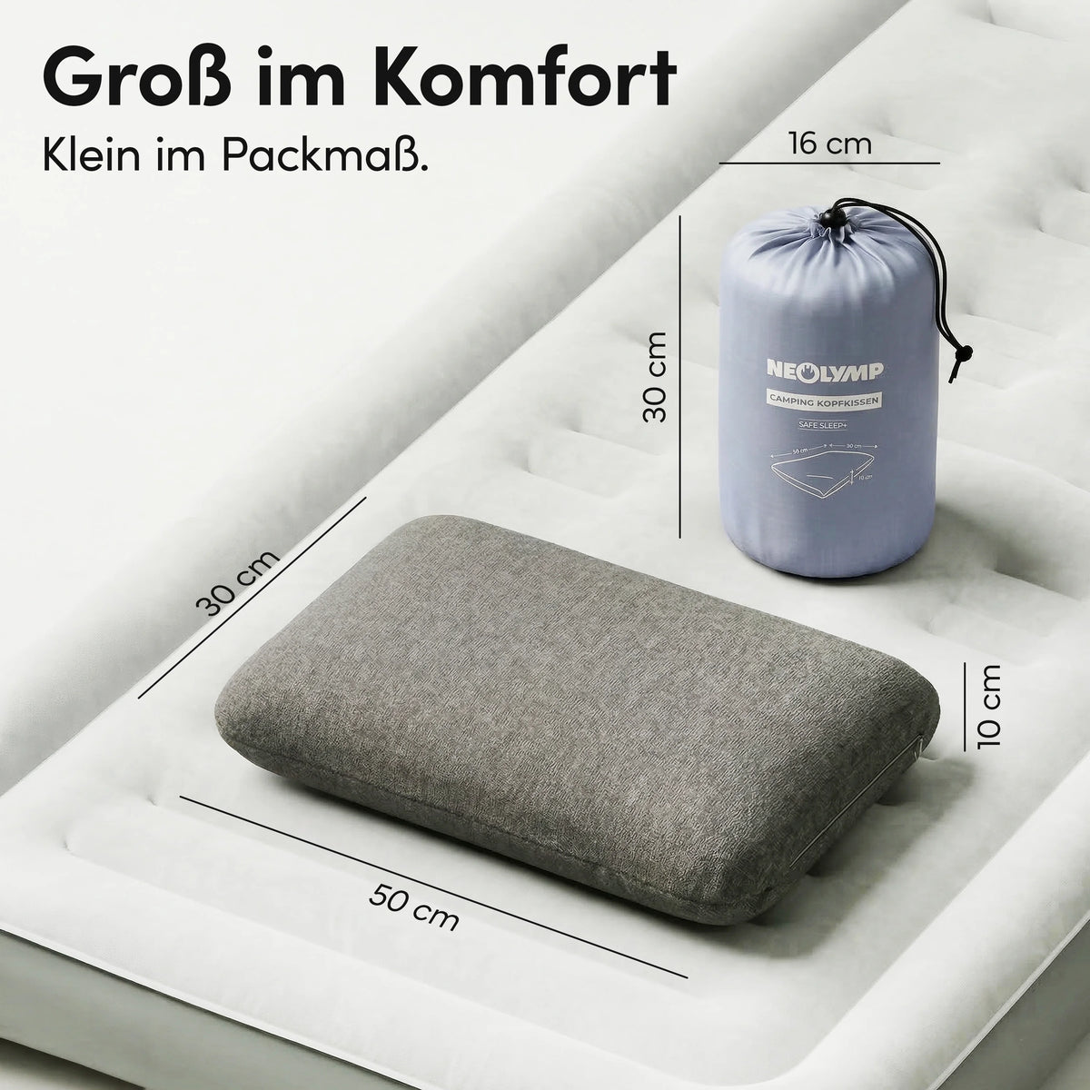 Ergonomisches Reisekissen - Campingtauglich und platzsparend - - Campingartikel von NEOLYMP | Fitnessequipment und Sportartikel