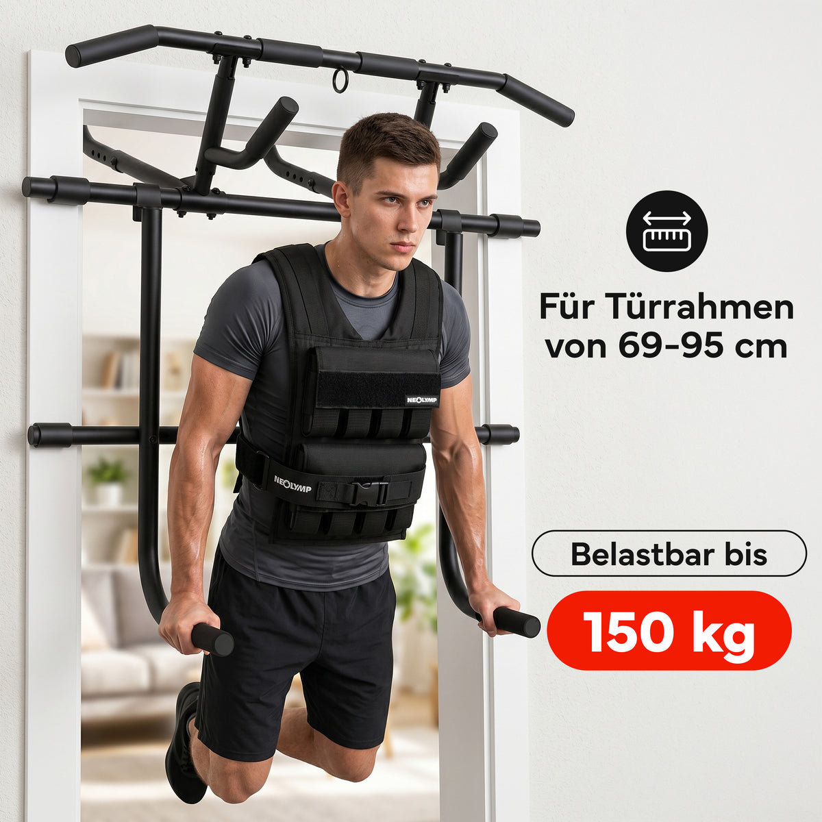 Premium Klimmzugstange 6-in-1 (B-Ware) - Klimmzugstange - Outlet von NEOLYMP | Fitnessequipment und Sportartikel