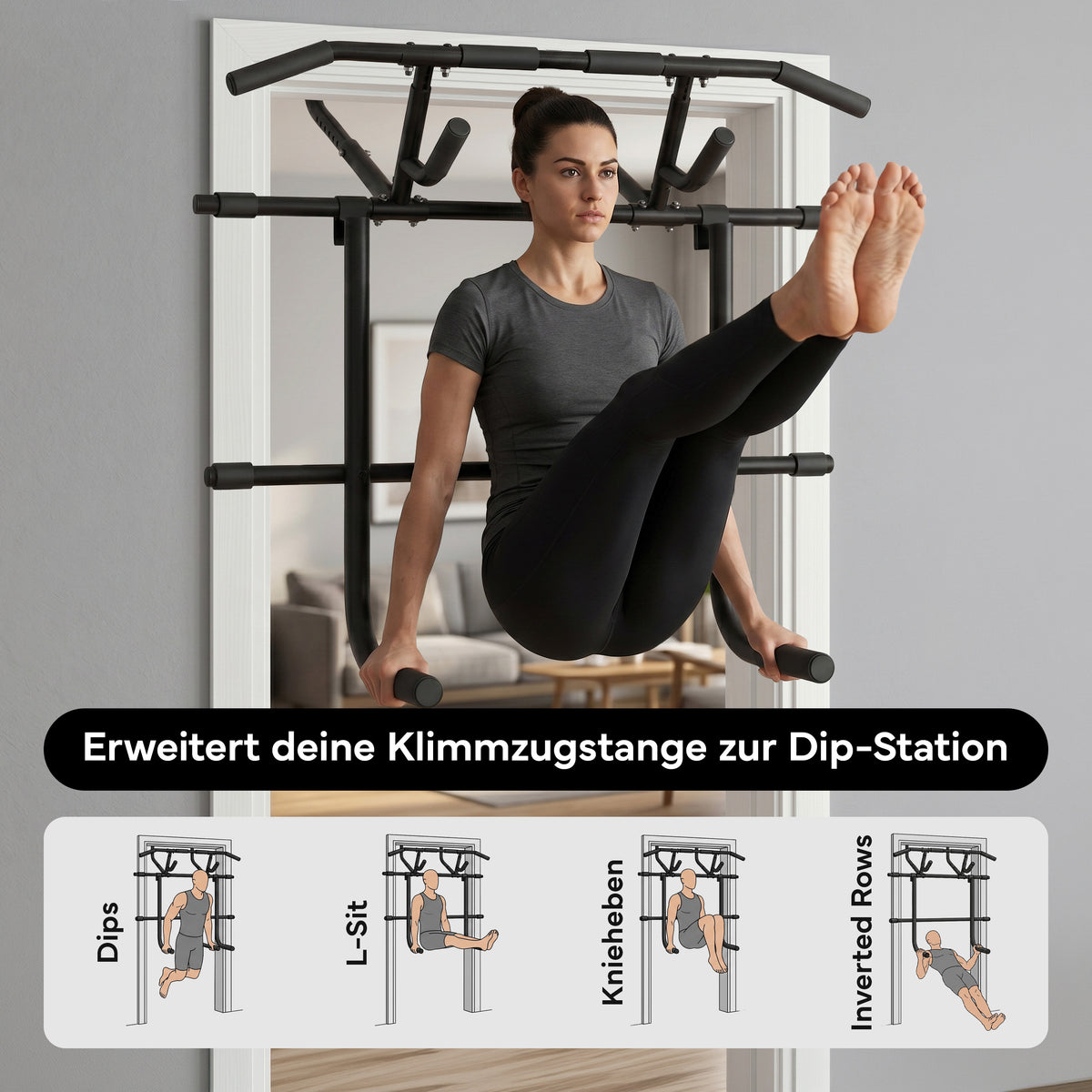 Premium Klimmzugstange 6-in-1 (B-Ware) - Klimmzugstange - Outlet von NEOLYMP | Fitnessequipment und Sportartikel