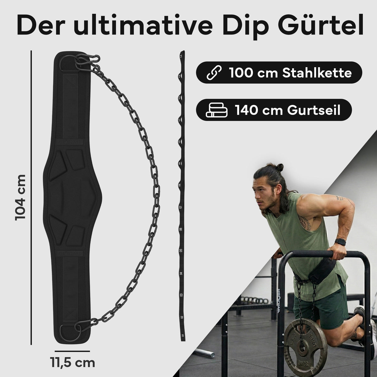 Dip-Gürtel Set für Calisthenics | B-Ware - - Outlet von NEOLYMP | Fitnessequipment und Sportartikel