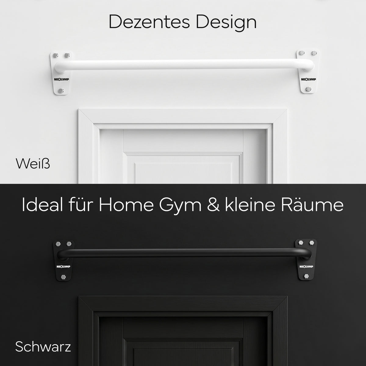 Klimmzugstange für Wandmontage, Pull Up Bar über der Tür - Weiß - Klimmzugstangen von NEOLYMP | Fitnessequipment und Sportartikel