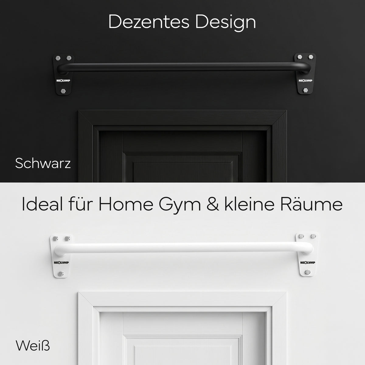 Klimmzugstange für Wandmontage, Pull Up Bar über der Tür - Schwarz - Klimmzugstangen von NEOLYMP | Fitnessequipment und Sportartikel