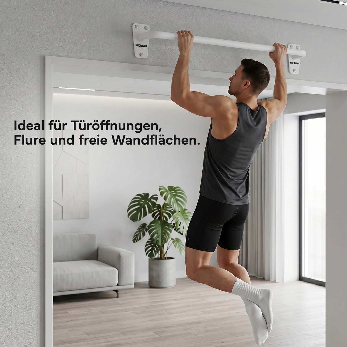 Klimmzugstange für Wandmontage, Pull Up Bar über der Tür - Weiß - Klimmzugstangen von NEOLYMP | Fitnessequipment und Sportartikel