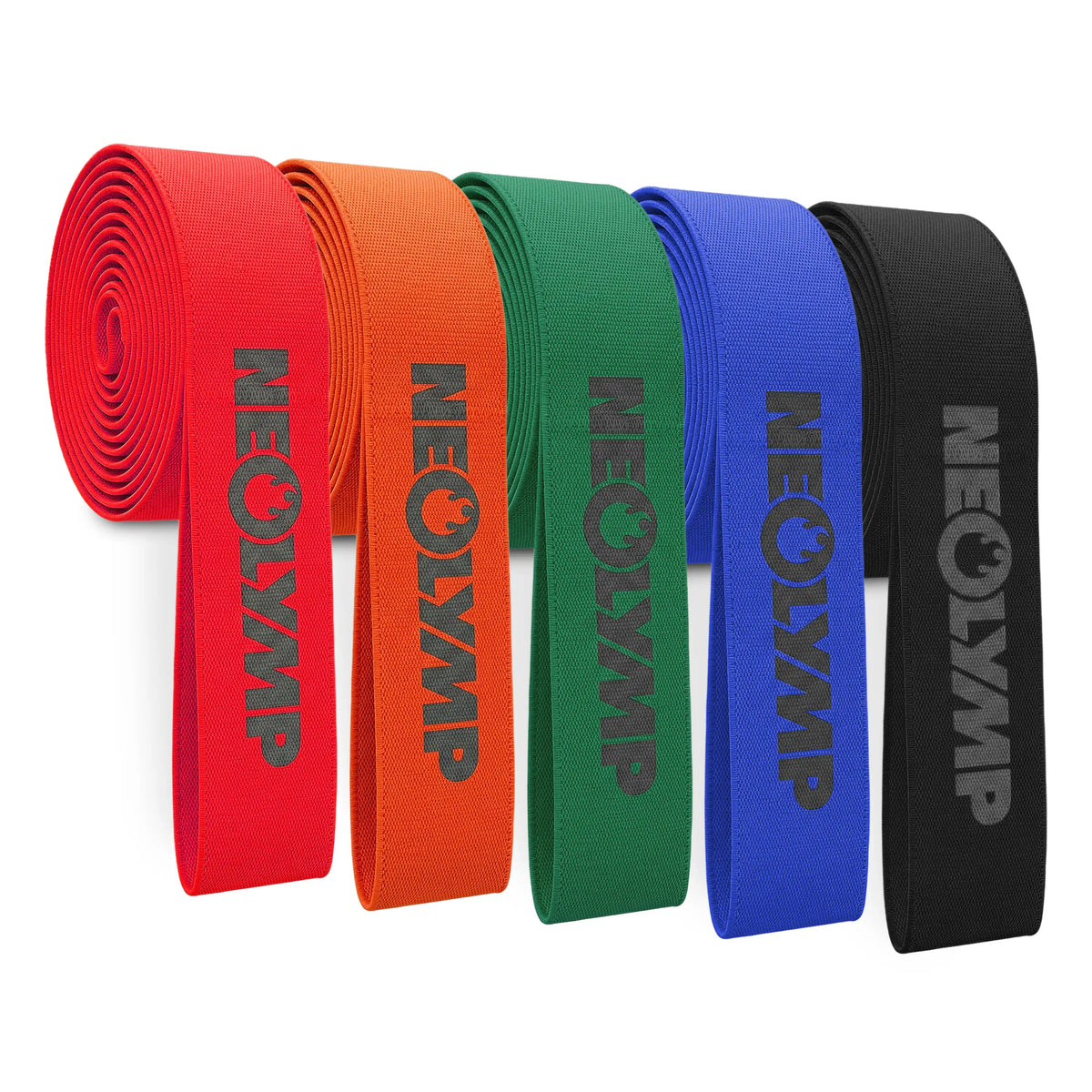 Resistance Bands aus Stoff - extra lang, 5 Stärken - 5er-Set - Fitnessbänder von NEOLYMP | Fitnessequipment und Sportartikel