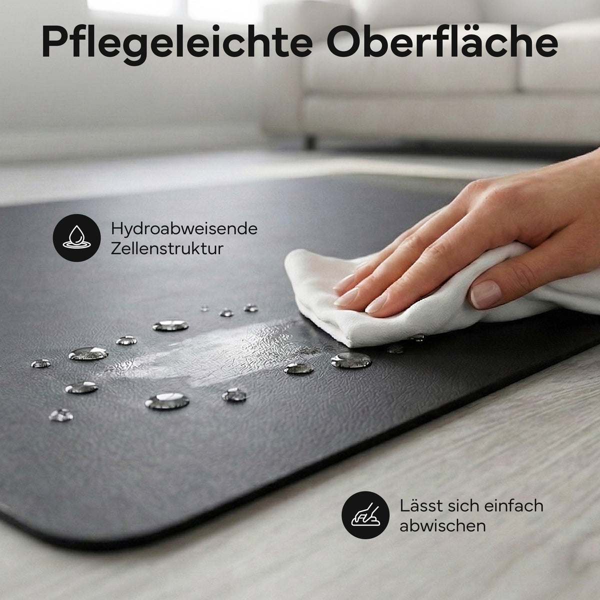 Laufbandmatte - Bodenschutz für Fitnessgeräte und Laufbänder XXL - Schwarz - Sportmatte von NEOLYMP | Fitnessequipment und Sportartikel