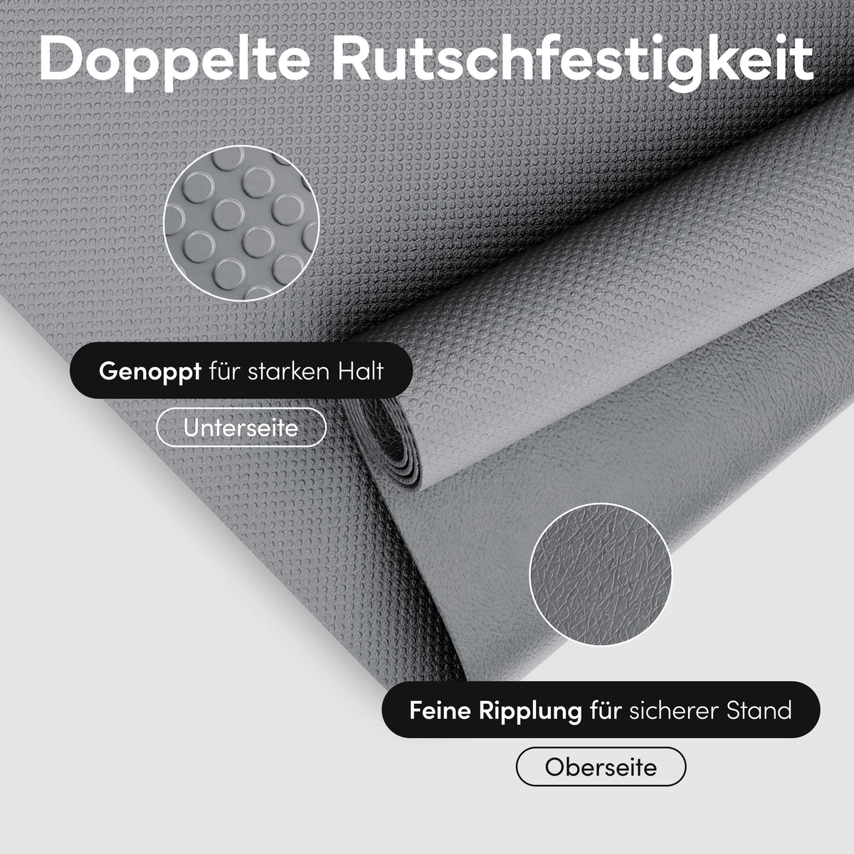 Laufbandmatte - Bodenschutz für Fitnessgeräte und Laufbänder XXL - Grau - Sportmatte von NEOLYMP | Fitnessequipment und Sportartikel