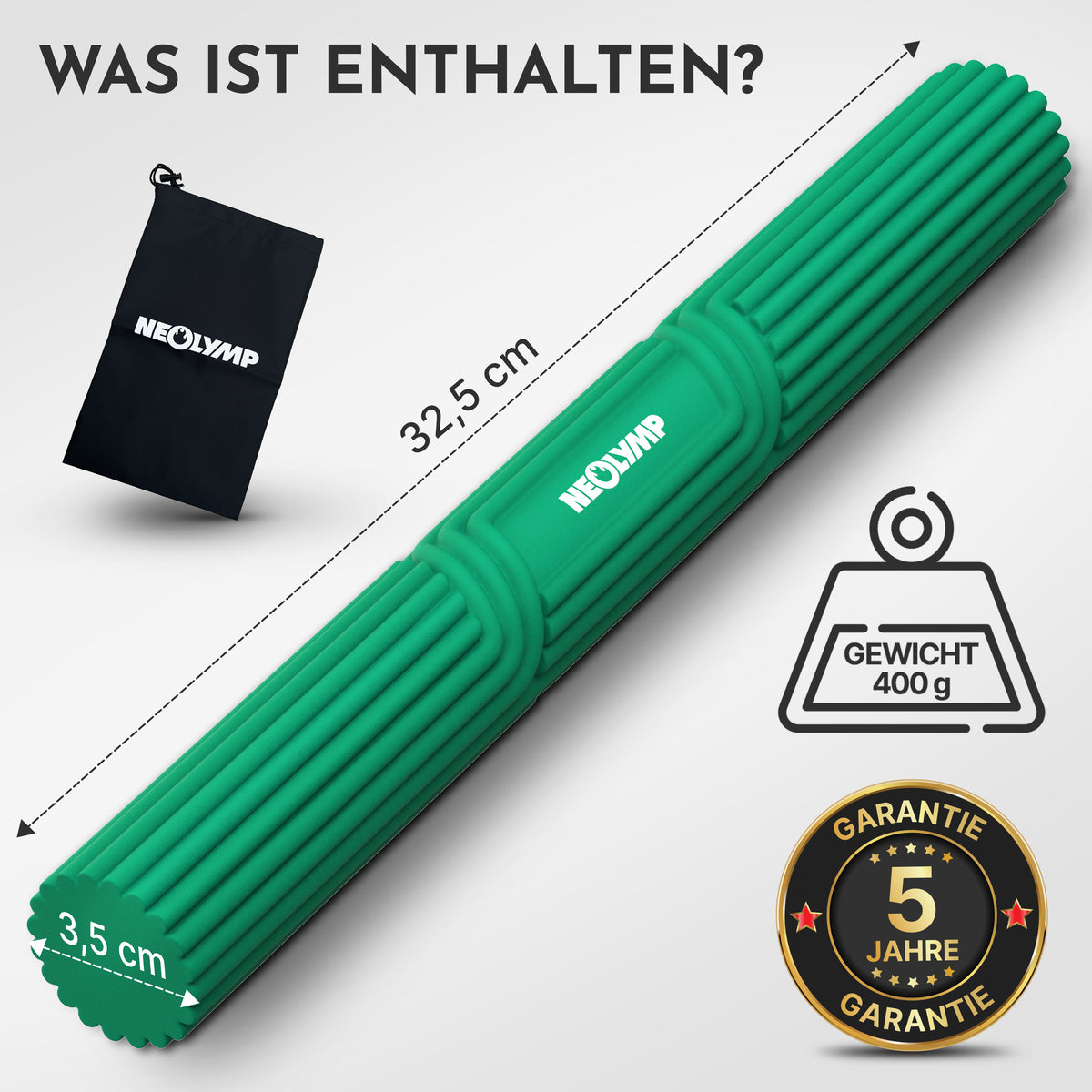 Flexbar Trainingsstab Handkraft-Trainer - 6.8 kg (grün) - Sportgerät von NEOLYMP | Fitnessequipment und Sportartikel
