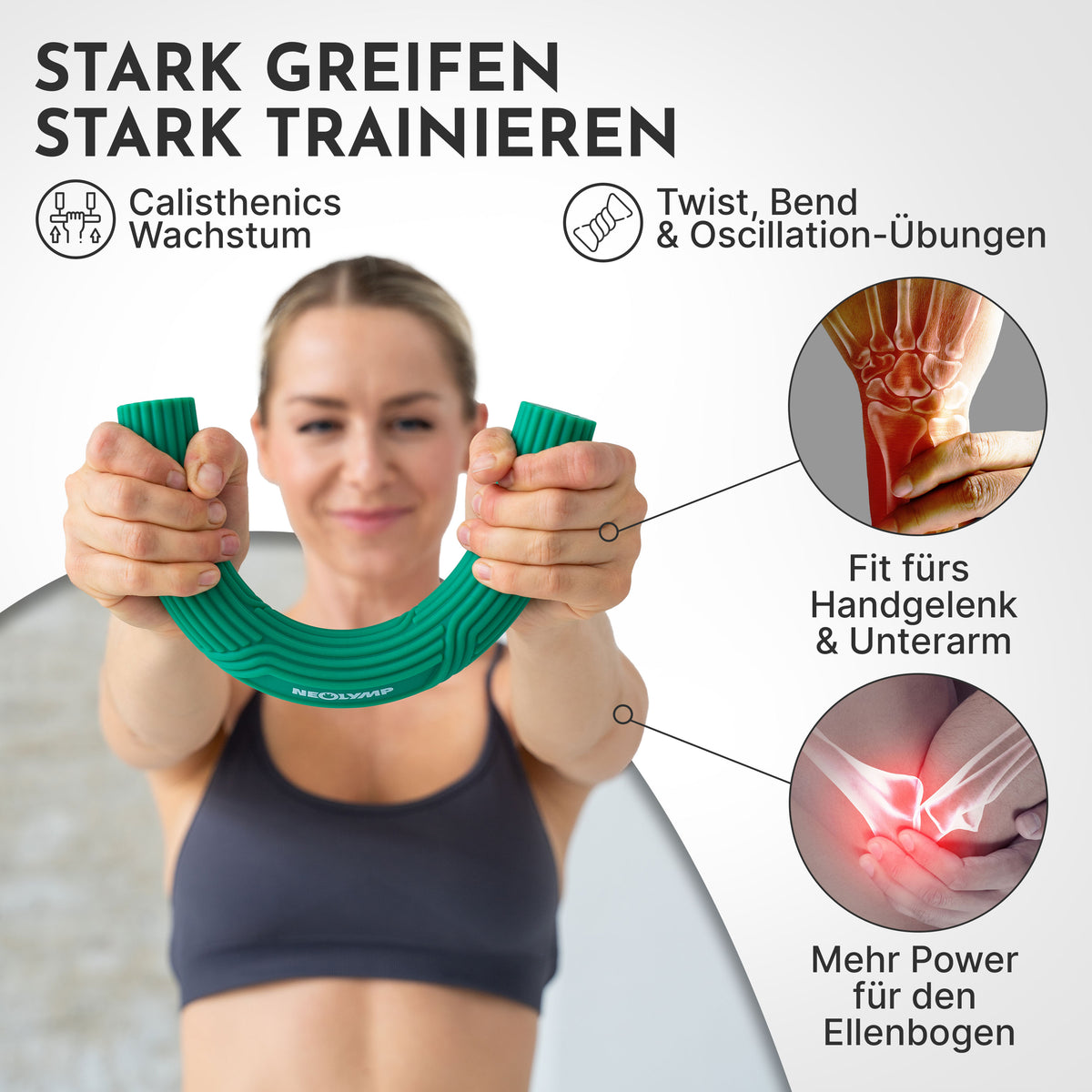 Flexbar Trainingsstab Handkraft-Trainer - - Sportgerät von NEOLYMP | Fitnessequipment und Sportartikel
