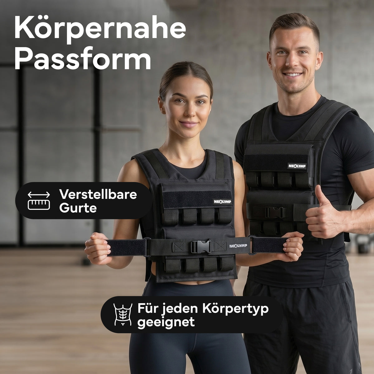 Verstellbare Gewichtsweste bis 20 kg, für Calisthenics - - Gewichtswesten & -manschetten von NEOLYMP | Fitnessequipment und Sportartikel