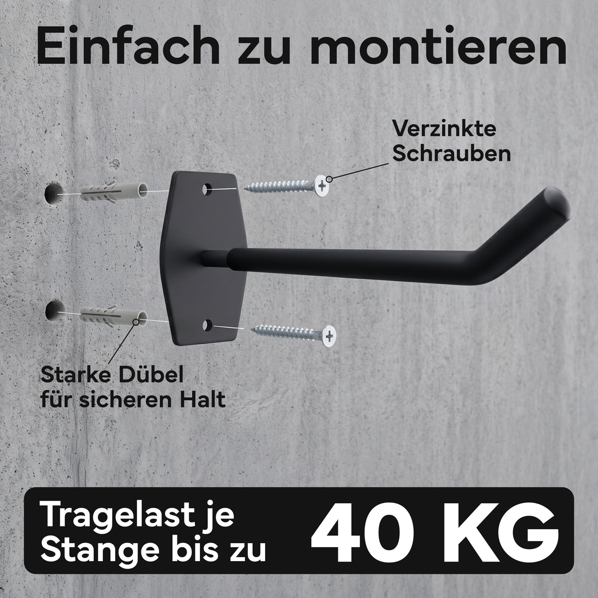 Wandhalterung 2er-Set - für Fitnessmatten mit Ösen | B-Ware - - Outlet von NEOLYMP | Fitnessequipment und Sportartikel