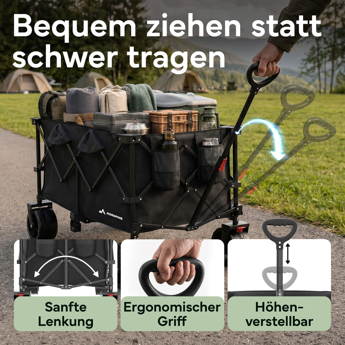 Bollerwagen faltbar - 200L / 300L - 200 Liter - Outdoor-Equipment von NORDPINE | Outdoor-Equipment, Wandern, Camping