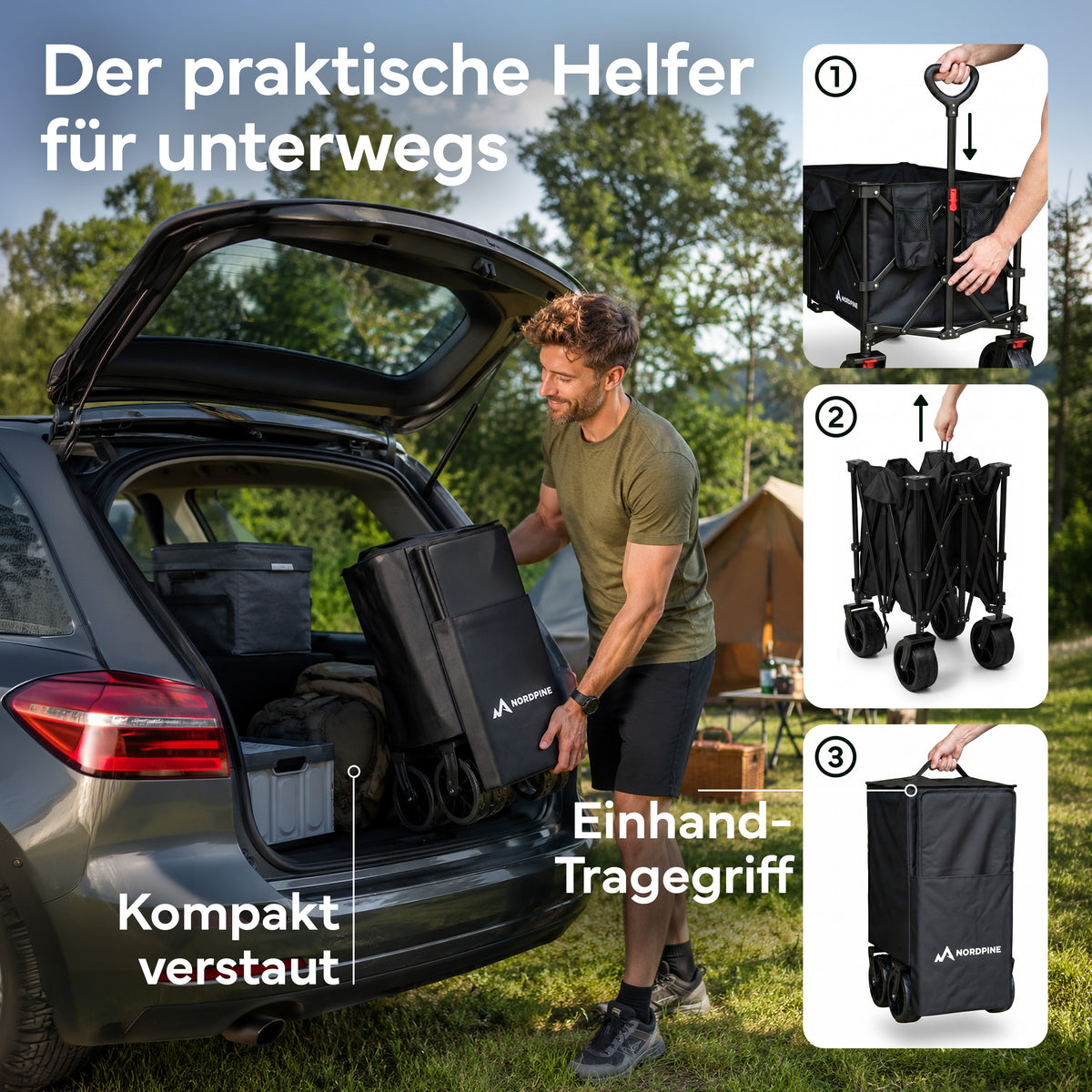Bollerwagen faltbar - 200L / 300L - 300 Liter - Outdoor-Equipment von NORDPINE | Outdoor-Equipment, Wandern, Camping