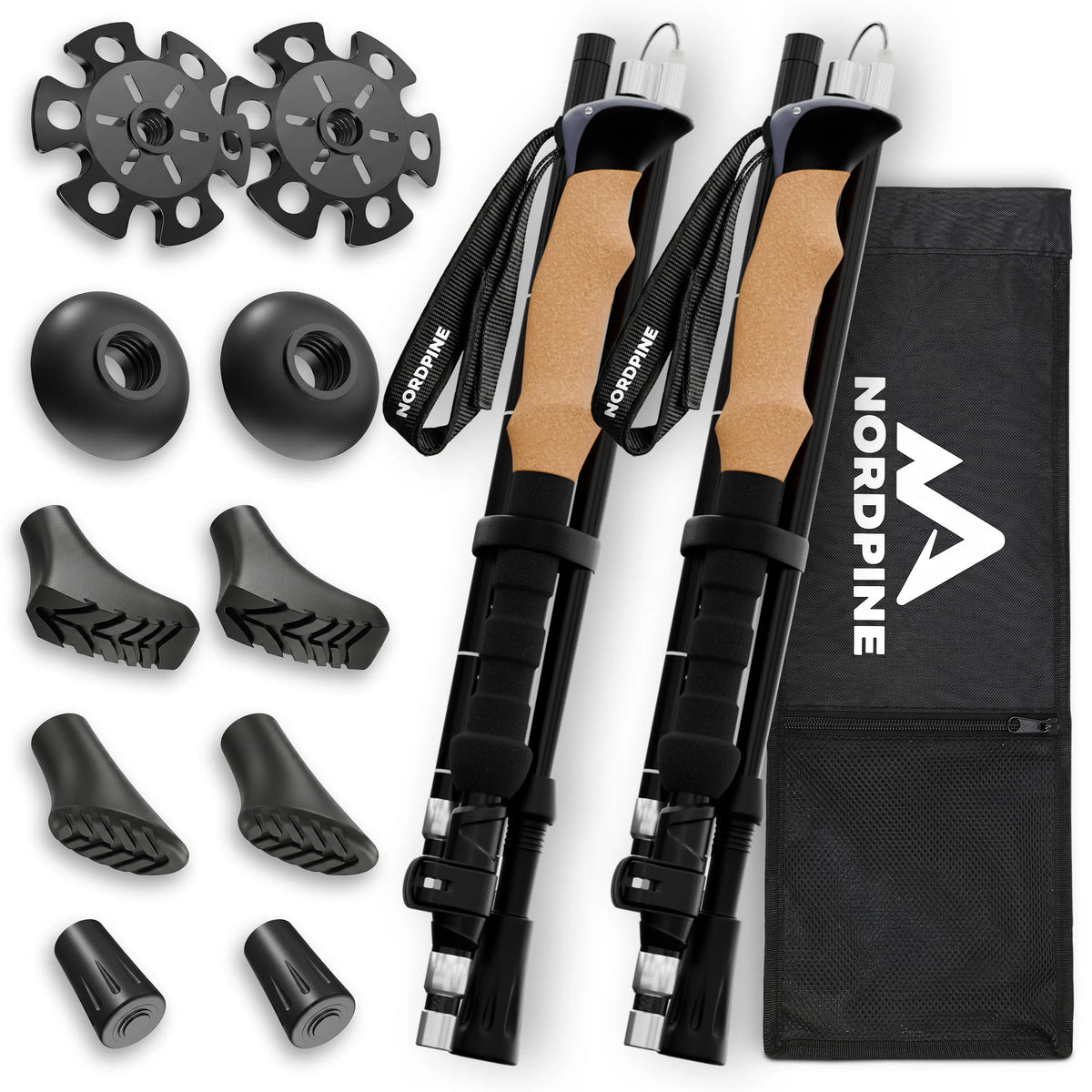 Faltbare Wanderstöcke aus Carbon / Aluminium – Carbon 100-120cm | B-Ware - - Outlet von NEOLYMP | Fitnessequipment und Sportartikel