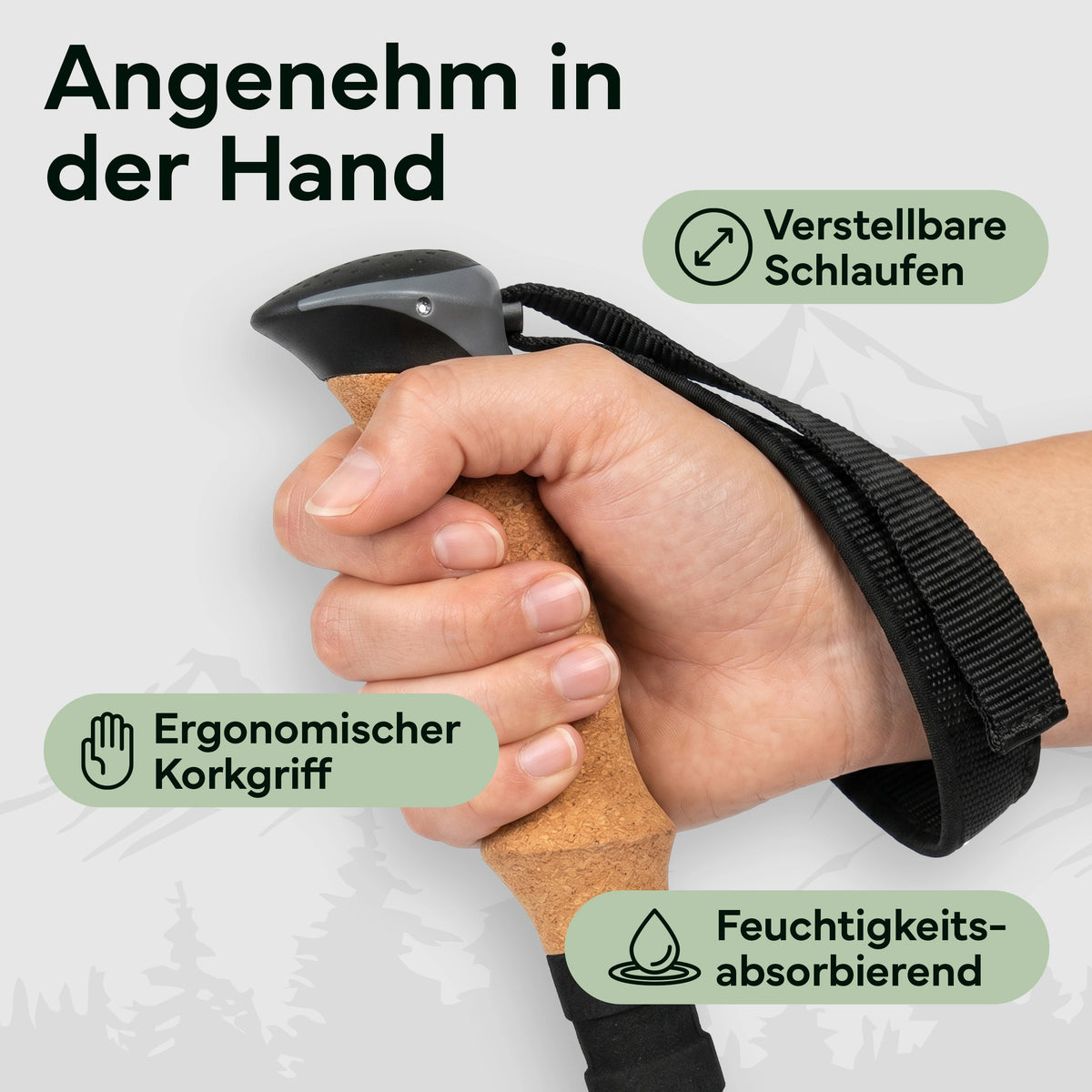 Teleskop Wanderstöcke aus Carbon / Aluminium - Carbon 65-135cm - Outdoor-Equipment von NORDPINE | Outdoor-Equipment, Wandern, Camping