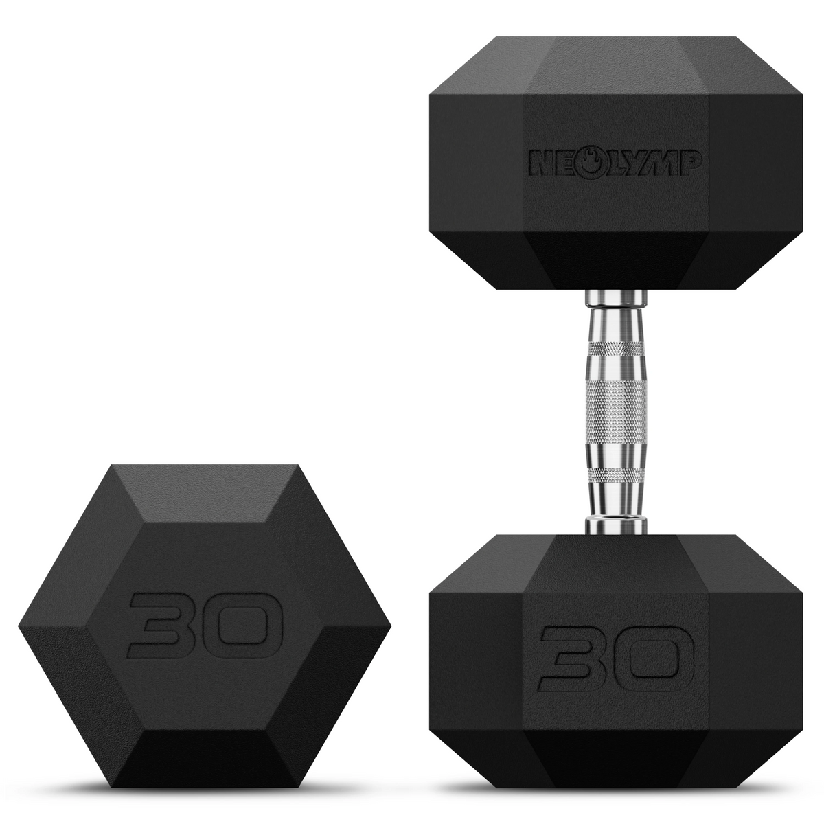 Hexagon Hanteln mit TPU-Ummantelung, 2er Sets 1 bis 50 kg - 2 x 30 kg - Hantel von NEOLYMP | Fitnessequipment und Sportartikel