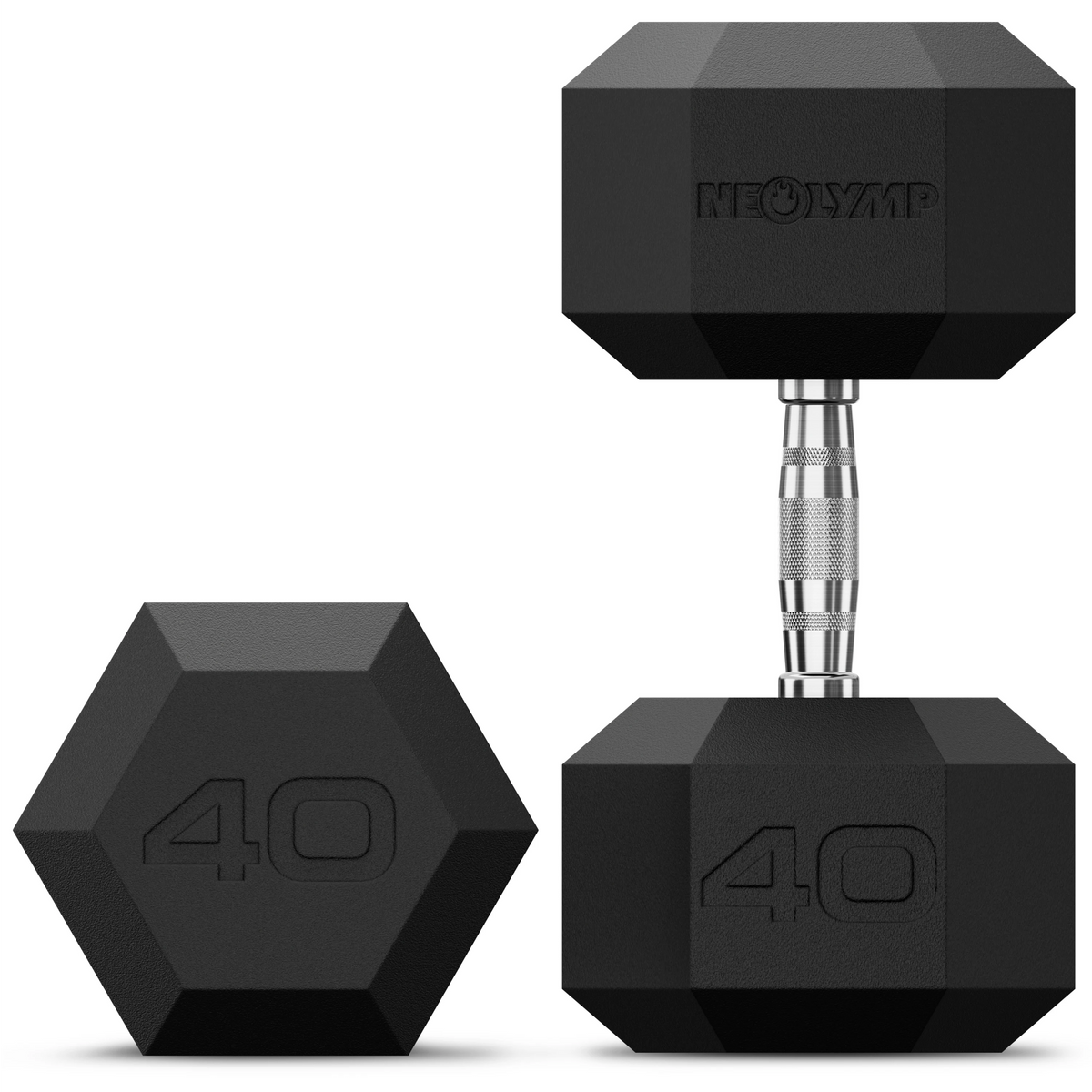 Hexagon Hanteln mit TPU-Ummantelung, 2er Sets 1 bis 50 kg - 2 x 40 kg - Hantel von NEOLYMP | Fitnessequipment und Sportartikel