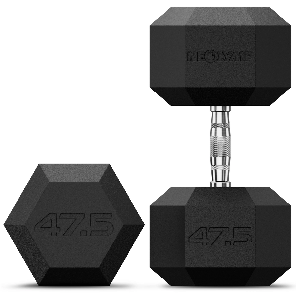 Hexagon Hanteln mit TPU-Ummantelung, 2er Sets 1 bis 50 kg - 2 x 47.5 kg - Hantel von NEOLYMP | Fitnessequipment und Sportartikel