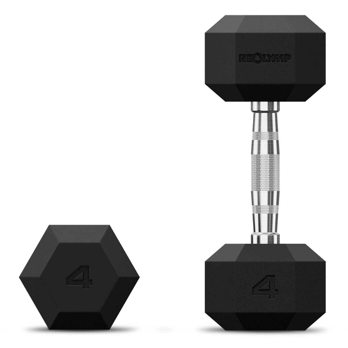 Hexagon Hanteln mit TPU-Ummantelung, 2er Sets 1 bis 50 kg - 2 x 4 kg - Hantel von NEOLYMP | Fitnessequipment und Sportartikel