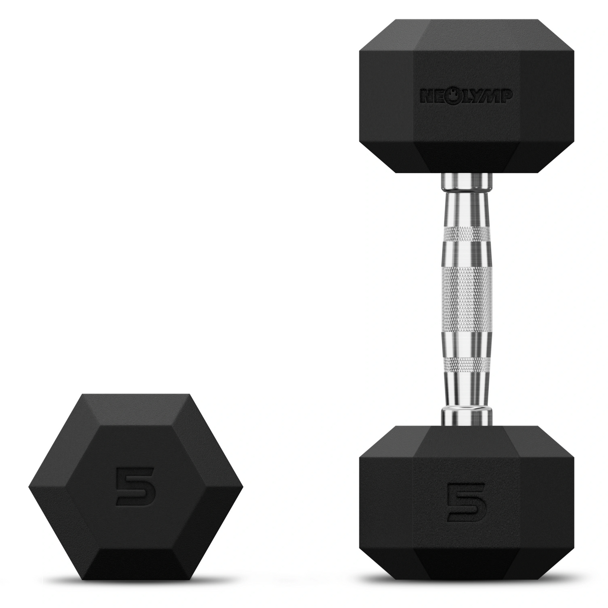 Hexagon Hanteln mit TPU-Ummantelung, 2er Sets 1 bis 50 kg - 2 x 5 kg - Hantel von NEOLYMP | Fitnessequipment und Sportartikel