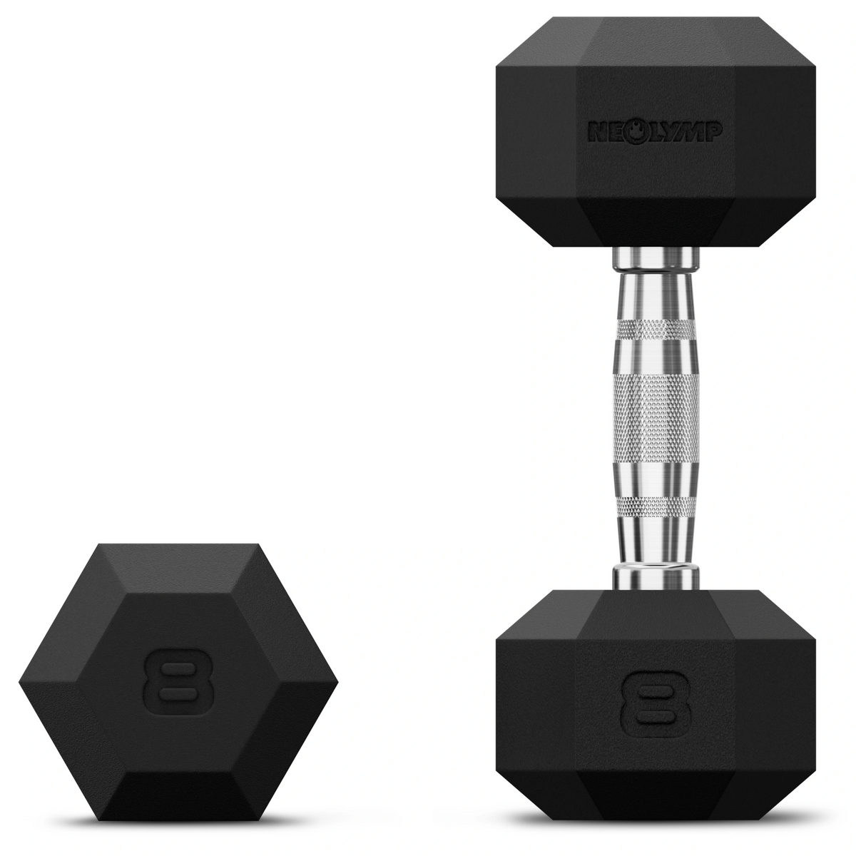 Hexagon Hanteln mit TPU-Ummantelung, 2er Sets 1 bis 50 kg - 2 x 8 kg - Hantel von NEOLYMP | Fitnessequipment und Sportartikel