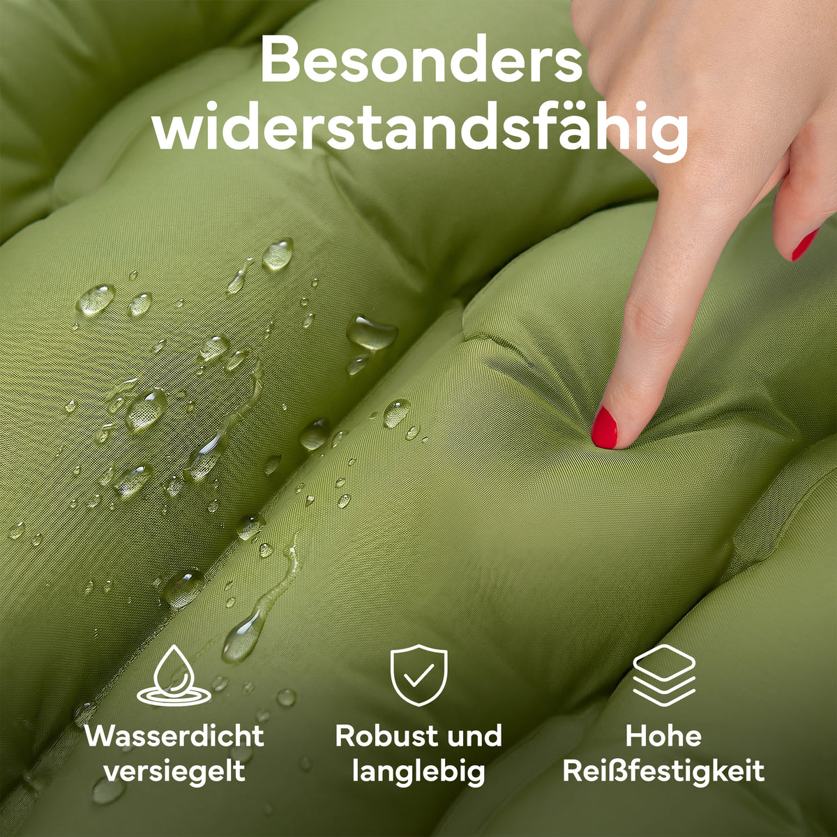 Isomatte Single - kombinierbar, integrierte Luftpumpe - Army Green - Campingartikel von NORDPINE | Outdoor-Equipment, Wandern, Camping
