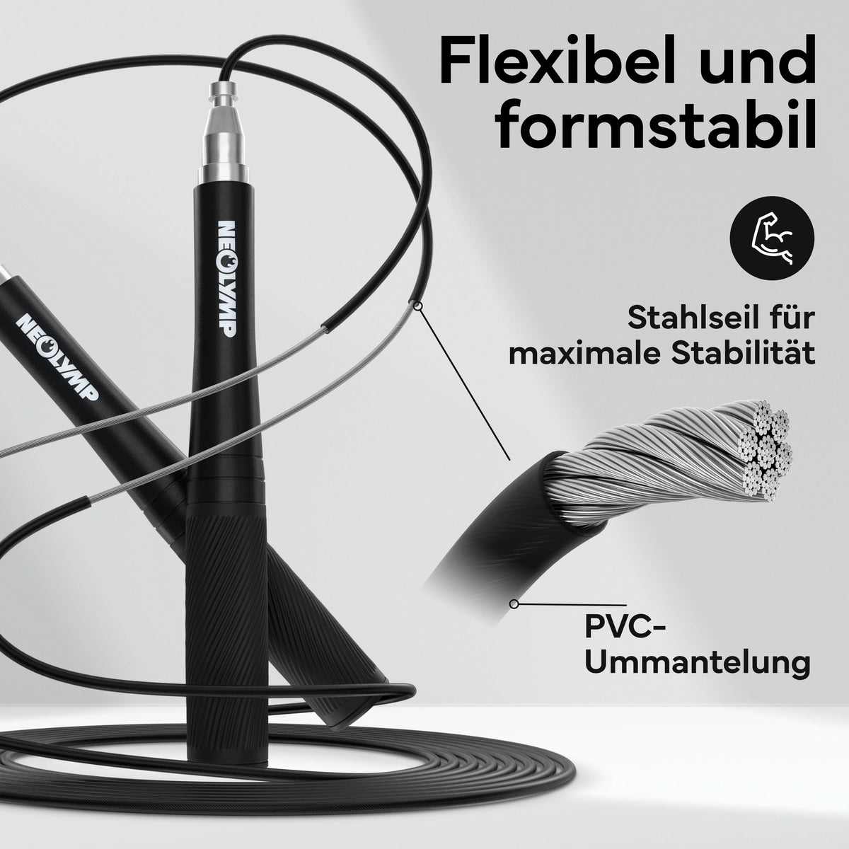 Springseil - Speed Jump Rope aus Aluminium - - Sportgerät von NEOLYMP | Fitnessequipment und Sportartikel