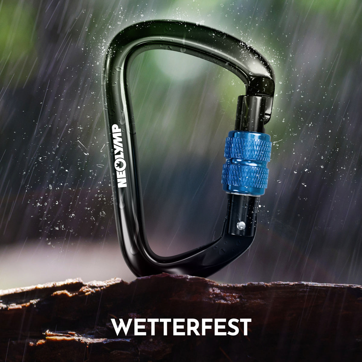 Ultraleichter Verschlusskarabiner mit Screw-Lock (Aluminium, mit Schnellverschluss) (Karabiner 2er-Set) - - Zubehör von NEOLYMP | Fitnessequipment und Sportartikel
