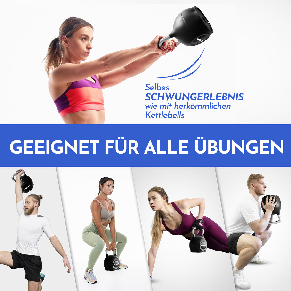 Kettlebell mit verstellbarem Gewicht (7 in 1) - bis 10 kg oder 20 kg - Kettlebell verstellbar 2-20 kg - Kettlebell von NEOLYMP | Fitnessequipment und Sportartikel