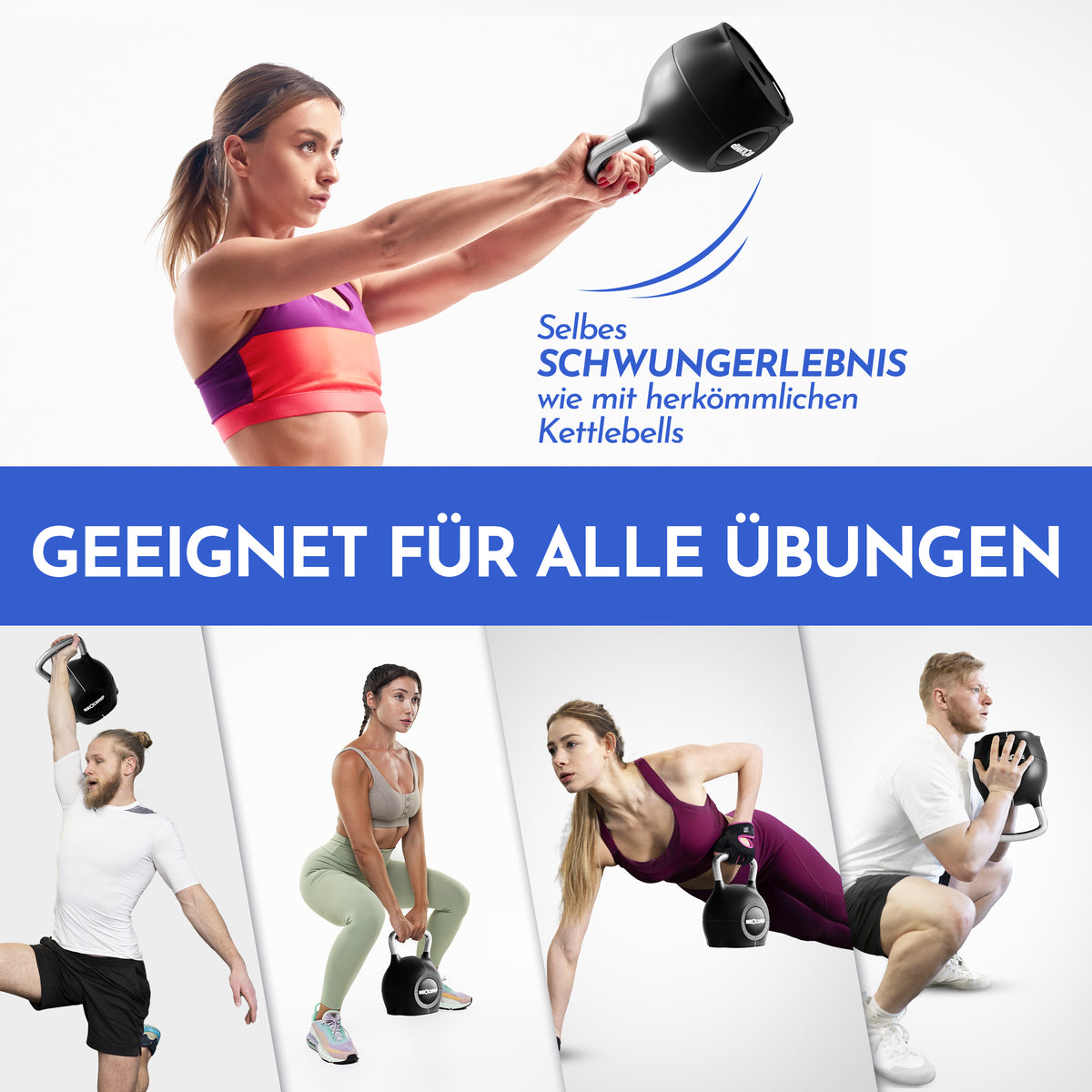 Kettlebell mit verstellbarem Gewicht (7 in 1) - bis 10 kg oder 20 kg - Kettlebell verstellbar 1.5-10 kg - Kettlebell von NEOLYMP | Fitnessequipment und Sportartikel