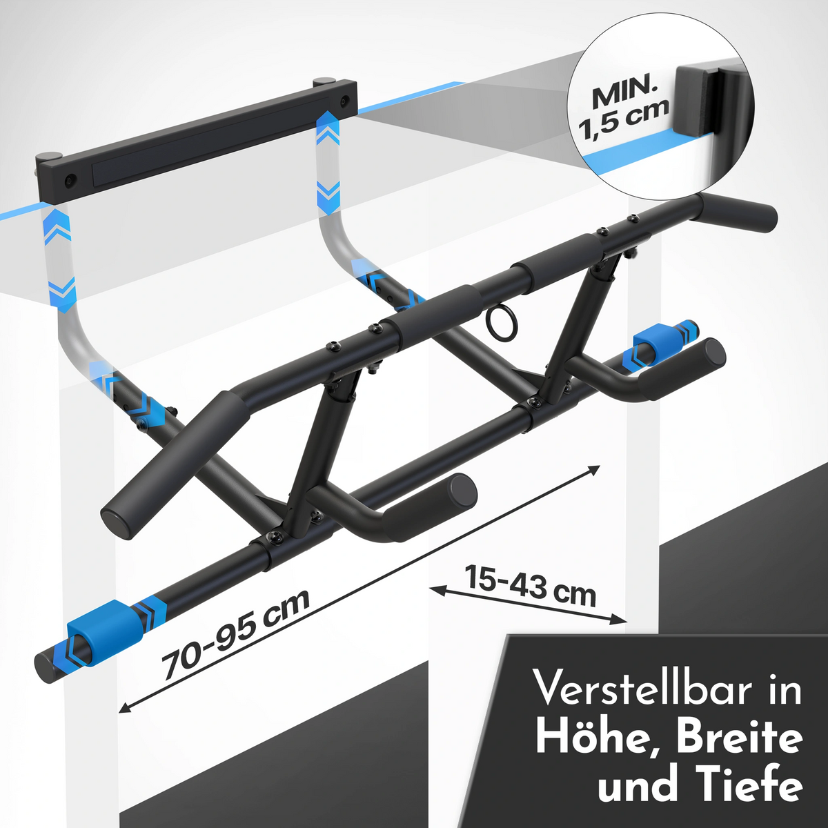 Klimmzugstangen-Bundle - Calisthenics Set - Stange + Dip Bar Adapter - Klimmzugstangen von NEOLYMP | Fitnessequipment und Sportartikel