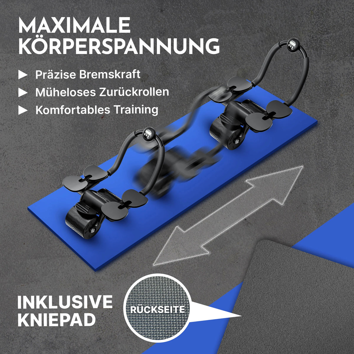 Bauchroller mit Ellbogenpolster - - Outlet von NEOLYMP | Fitnessequipment und Sportartikel