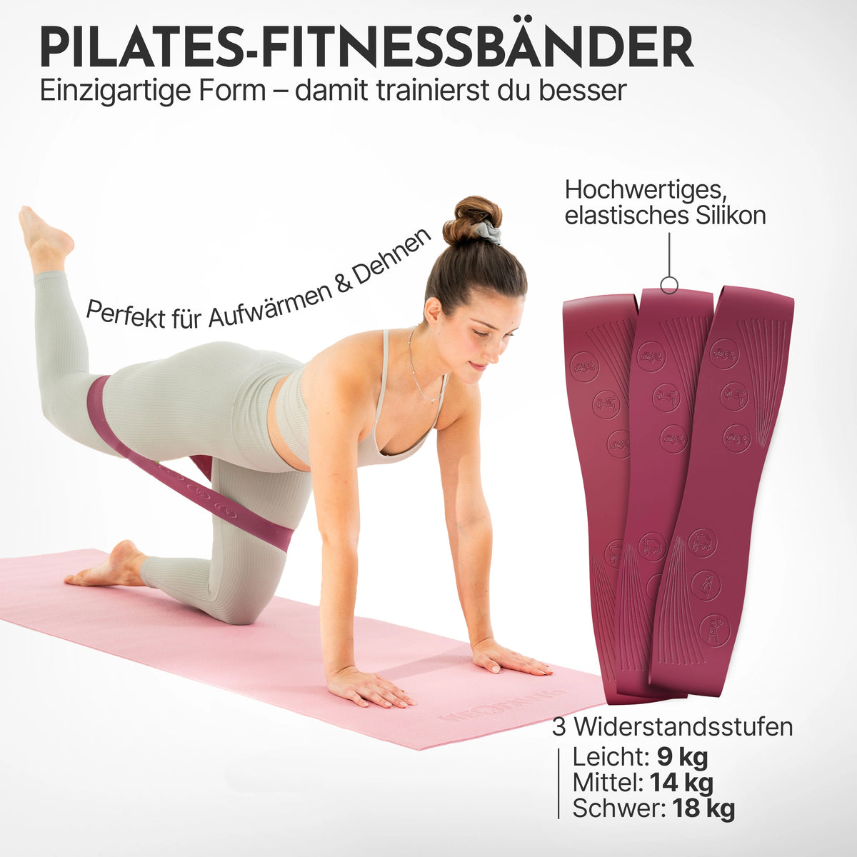 Pilates Komplett-Set Premium - mit Geschenkbox - Berry BASIC Set - Sportgerät von NEOLYMP | Fitnessequipment und Sportartikel