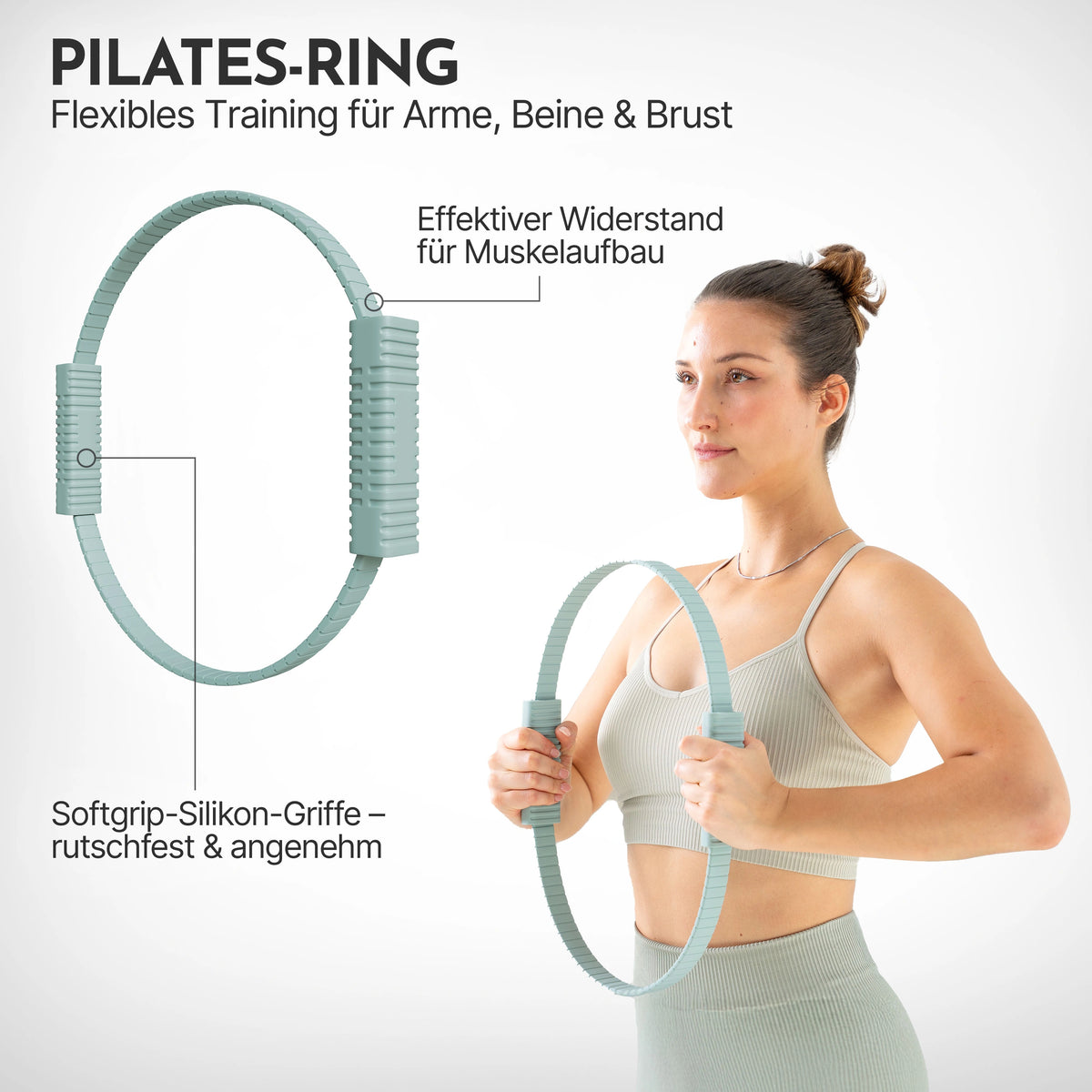 Pilates Komplett-Set Premium - mit Geschenkbox - Sky Blue PLUS Set: mit Pilatesmatte - Sportgerät von NEOLYMP | Fitnessequipment und Sportartikel
