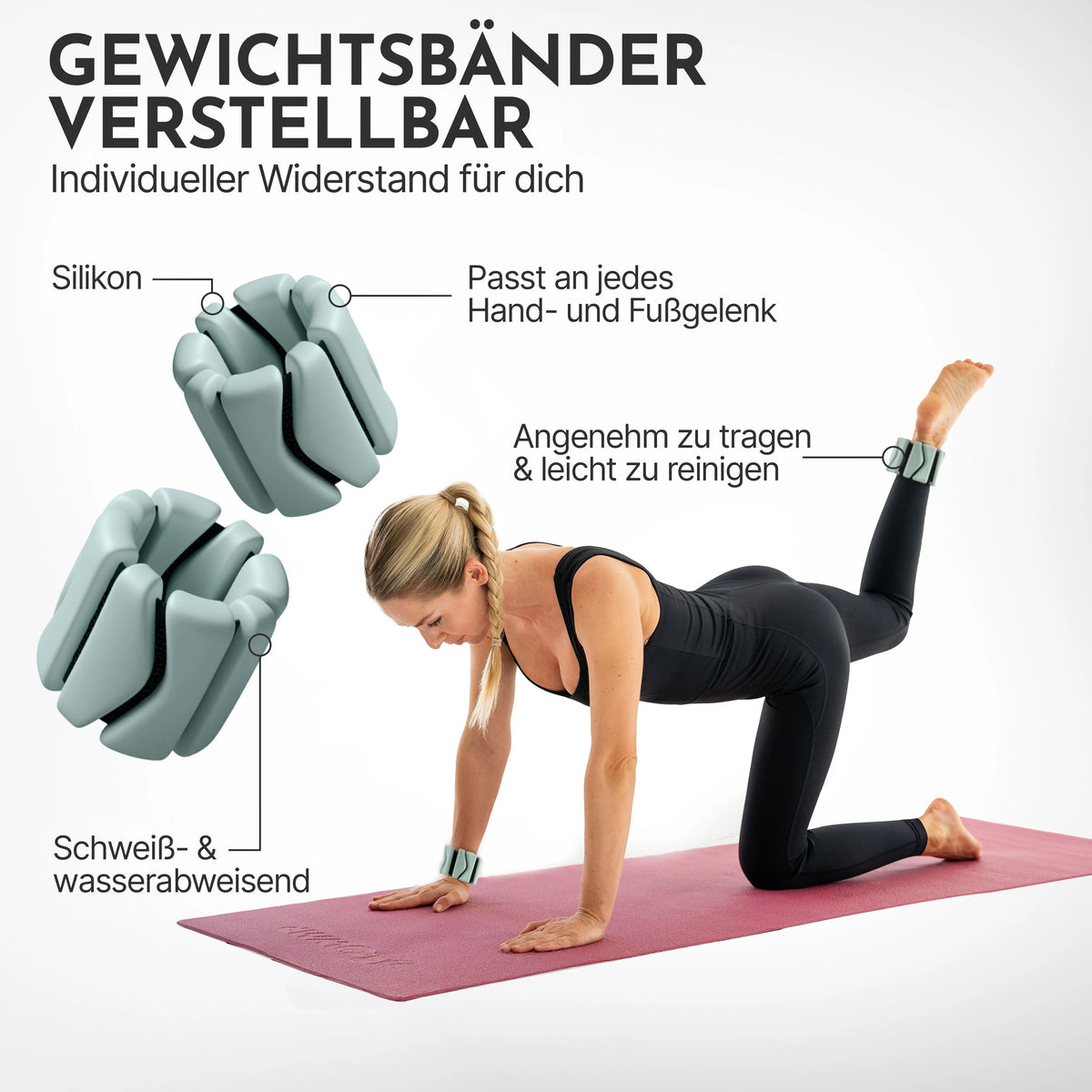 Pilates Komplett-Set Premium - mit Geschenkbox - Sky Blue PLUS Set: mit Pilatesmatte - Sportgerät von NEOLYMP | Fitnessequipment und Sportartikel