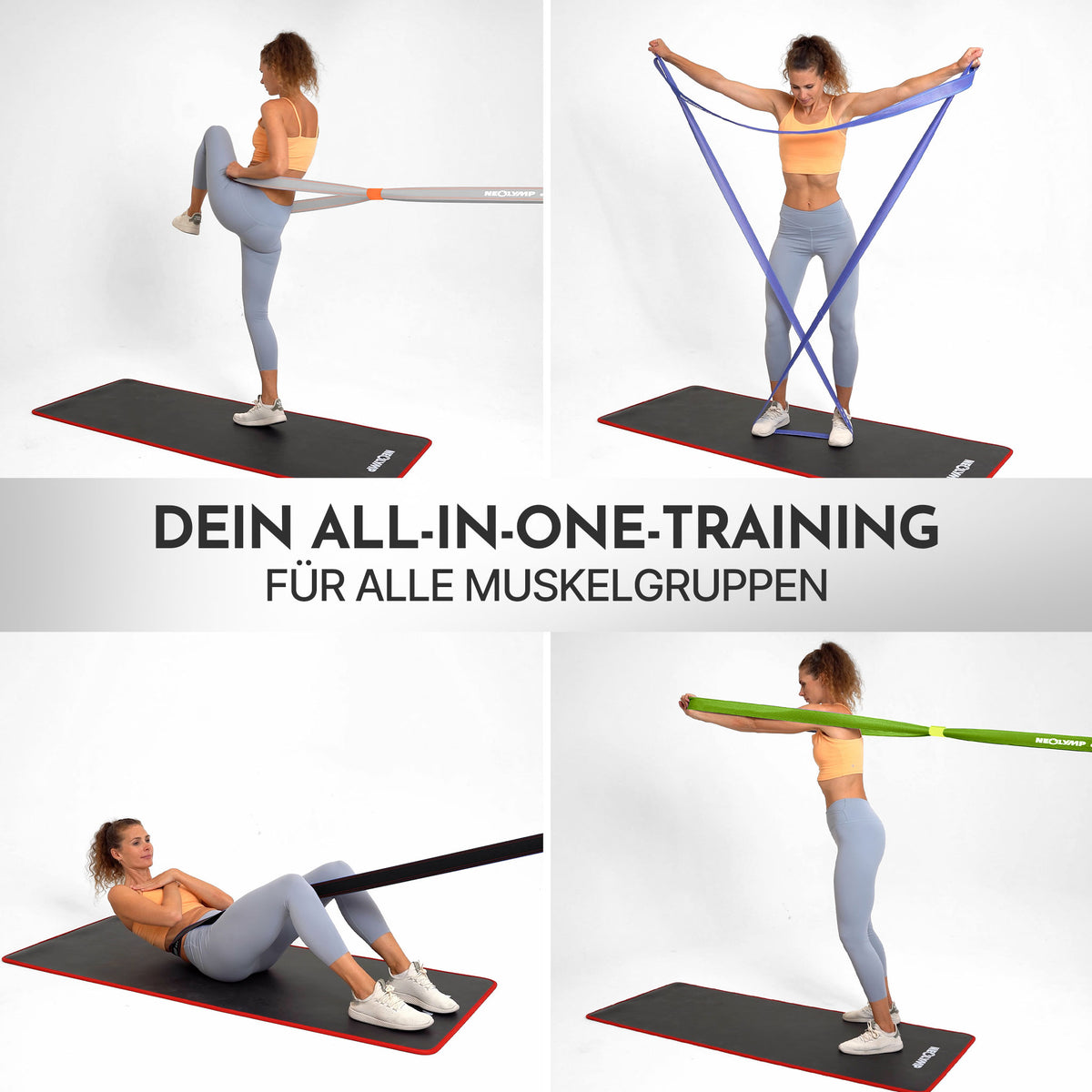 Powerband aus Stoff mit Verstellschnalle – Powerband in grau (leicht) (B‑Ware) - - Outlet von NEOLYMP | Fitnessequipment und Sportartikel