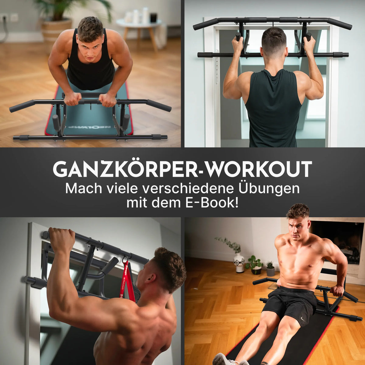 Klimmzugstangen-Bundle - Calisthenics Set - Stange + Dip Bar + Resistance Bands - Klimmzugstangen von NEOLYMP | Fitnessequipment und Sportartikel