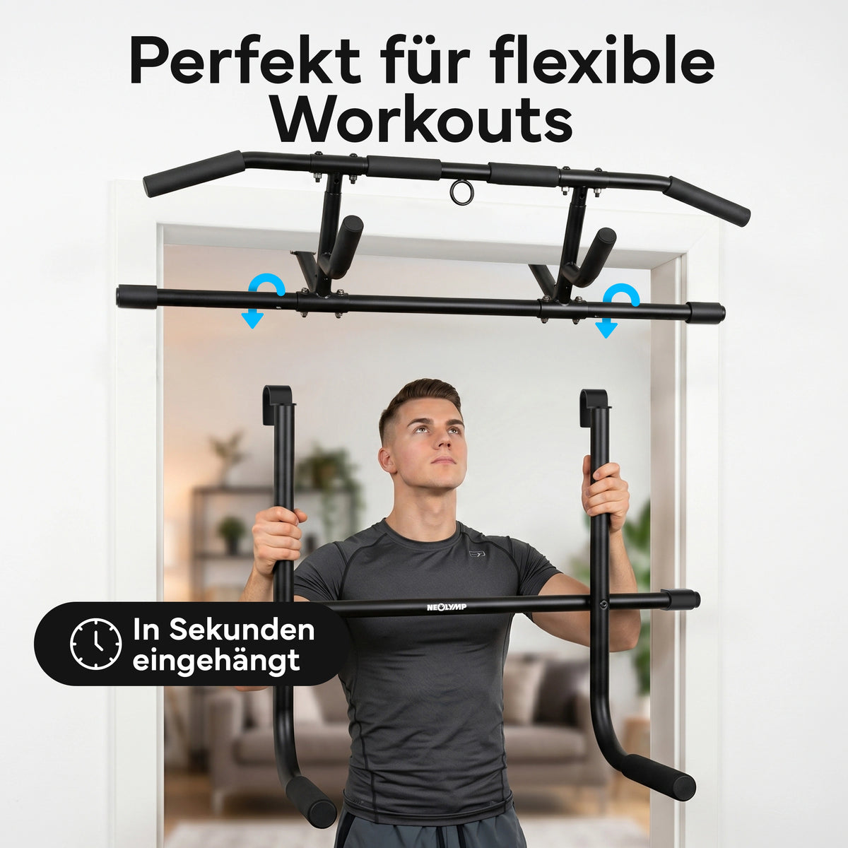Klimmzugstangen-Bundle - Calisthenics Set - Stange + Dip Bar + Resistance Bands - Klimmzugstangen von NEOLYMP | Fitnessequipment und Sportartikel