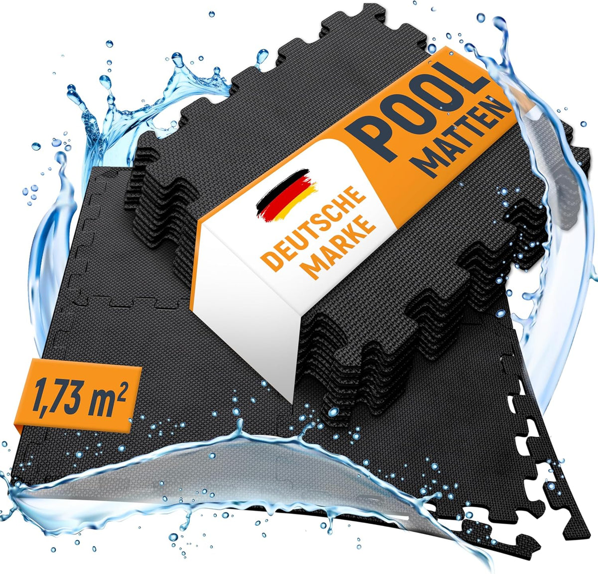 Bodenschutzmatte Pool Outdoor, zuschneidbar, für Whirlpool und Planschbecken – Schwarz (B‑Ware) - - Outlet von NEOLYMP | Fitnessequipment und Sportartikel