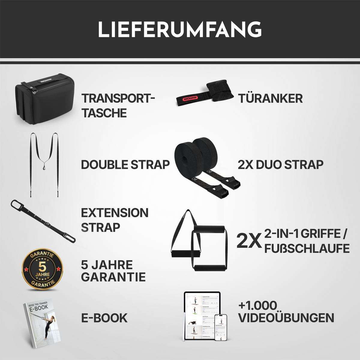 Schlingentrainer Komplett-Set - sling trainer - - Sportgerät von NEOLYMP | Fitnessequipment und Sportartikel