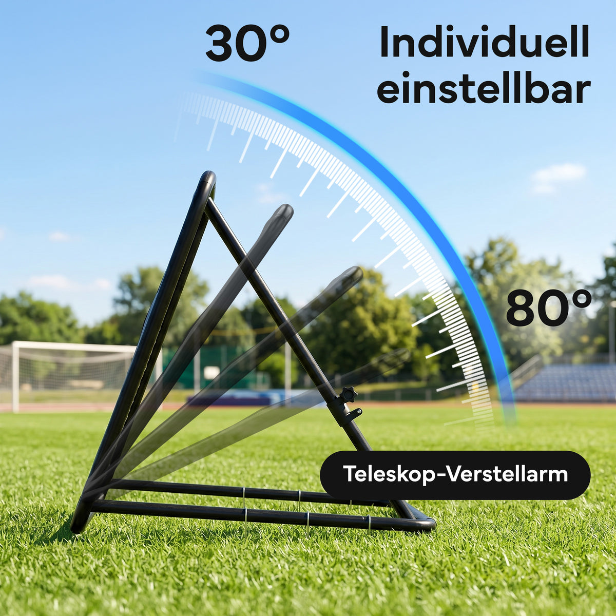 Fußball Rebounder Fußball in schwarz - Indoor & Outdoor Rückprallwand – 100 cm | B-Ware - - Outlet von NEOLYMP | Fitnessequipment und Sportartikel